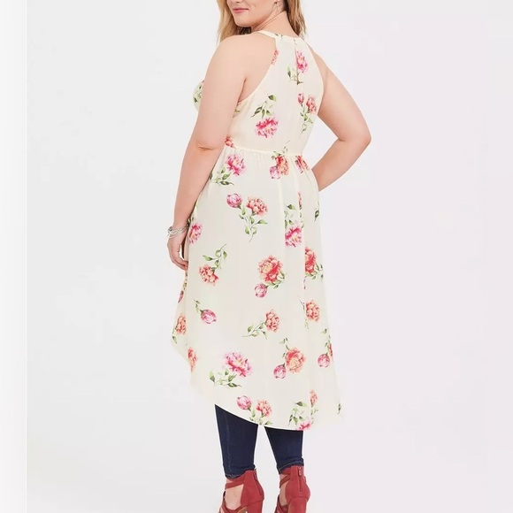 Torrid women’s hi low ivory floral goddess tunic tank - Picture 5 of 5